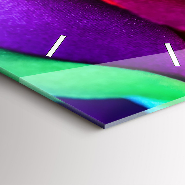 Reloj de vidrio vertical Rosa arco iris - espejomat.es