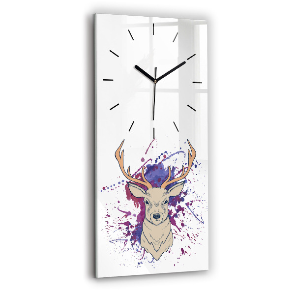 Reloj de vidrio vertical Ilustración vectorial de un ciervo - espejomat.es