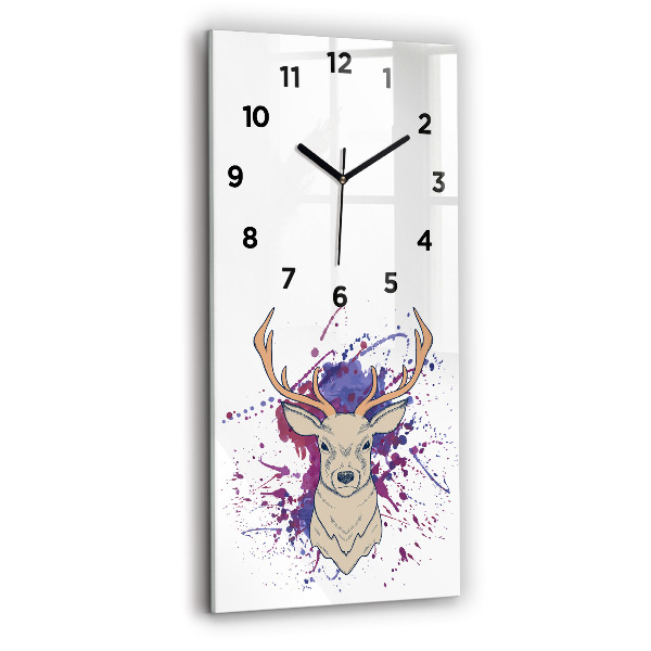 Reloj de vidrio vertical Ilustración vectorial de un ciervo - espejomat.es