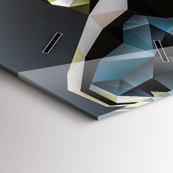 Reloj de vidrio vertical Cabeza de lobo - espejomat.es