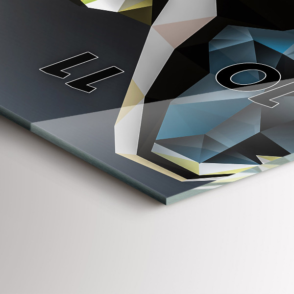 Reloj de vidrio vertical Cabeza de lobo - espejomat.es