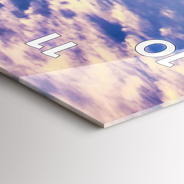 Reloj de vidrio vertical Atardecer Nueva York - espejomat.es