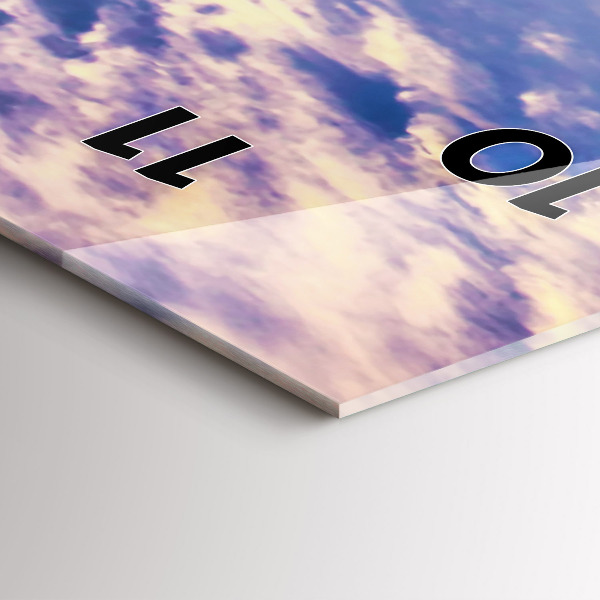 Reloj de vidrio vertical Atardecer Nueva York - espejomat.es