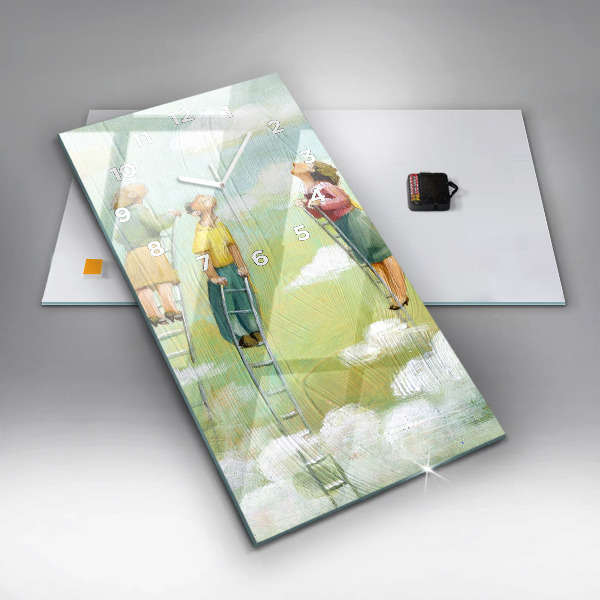 Reloj vertical Gente en una escalera - espejomat.es