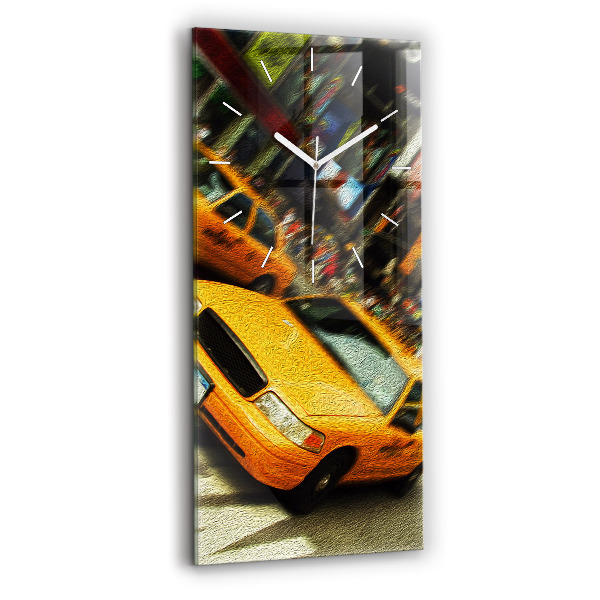 Reloj vertical Taxis de Nueva York - espejomat.es