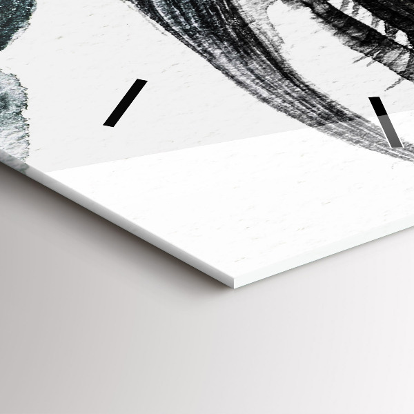 Reloj de cristal vertical Retrato de mujer con labios rojos - espejomat.es