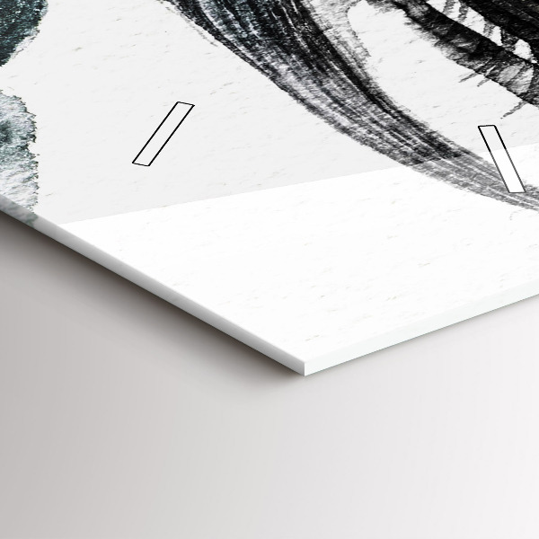 Reloj de cristal vertical Retrato de mujer con labios rojos - espejomat.es