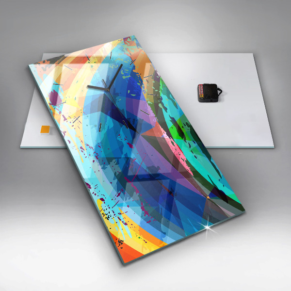 Reloj de vidrio vertical Fondo abstracto - espejomat.es