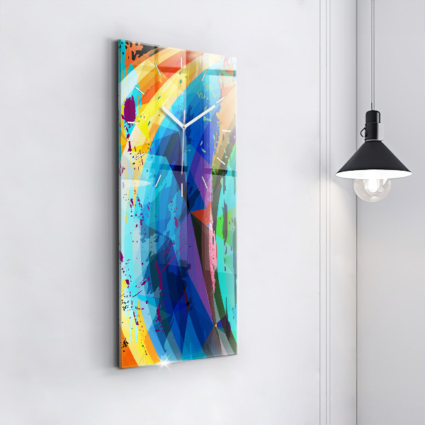Reloj de vidrio vertical Fondo abstracto - espejomat.es
