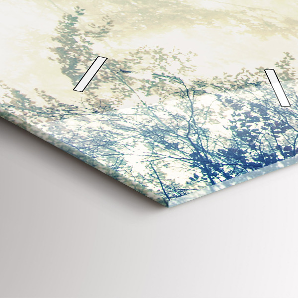 Reloj vertical Carretera otoñal Bosque Niebla - espejomat.es