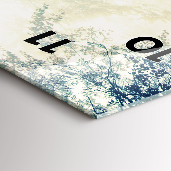 Reloj vertical Carretera otoñal Bosque Niebla - espejomat.es