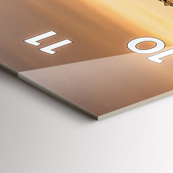 Reloj vertical Pirámides y puesta de sol - espejomat.es