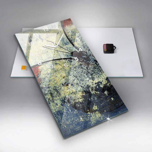 Reloj de vidrio vertical Mariposa estilo vintage - espejomat.es