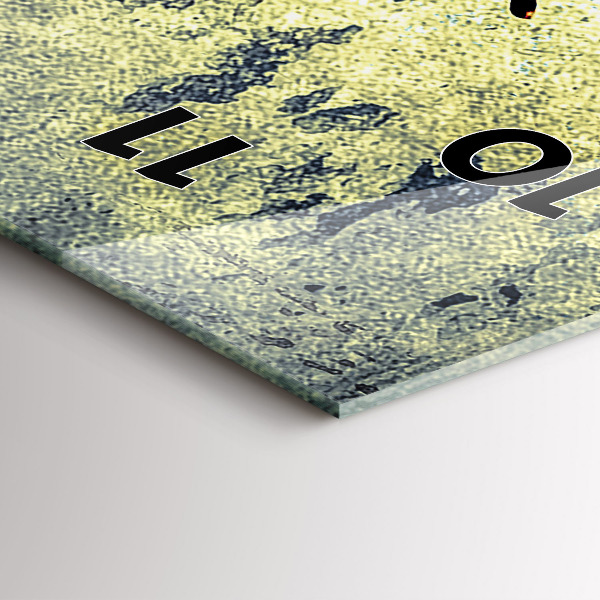 Reloj de vidrio vertical Mariposa estilo vintage - espejomat.es