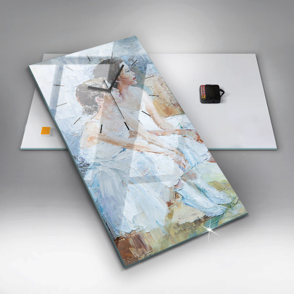 Reloj de vidrio vertical Jóvenes bailarinas - espejomat.es