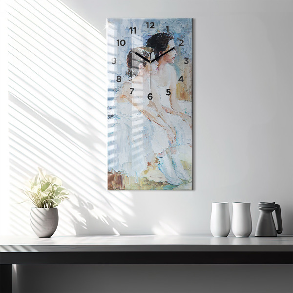 Reloj de vidrio vertical Jóvenes bailarinas - espejomat.es