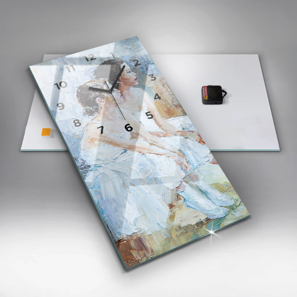 Reloj de vidrio vertical Jóvenes bailarinas - espejomat.es