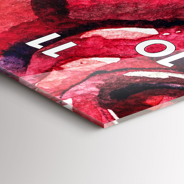 Reloj de cristal vertical Retrato colorido de una mujer - espejomat.es