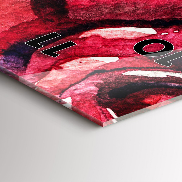 Reloj de cristal vertical Retrato colorido de una mujer - espejomat.es