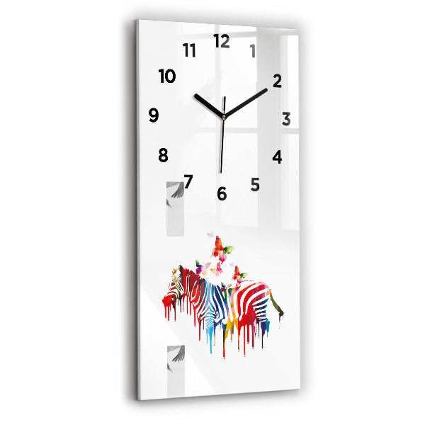 Reloj vertical Cebra de colores - espejomat.es