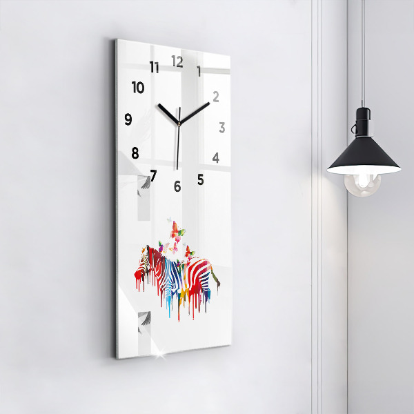 Reloj vertical Cebra de colores - espejomat.es