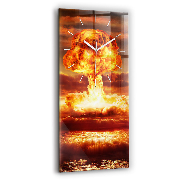 Reloj vertical Explosión de una bomba atómica - espejomat.es