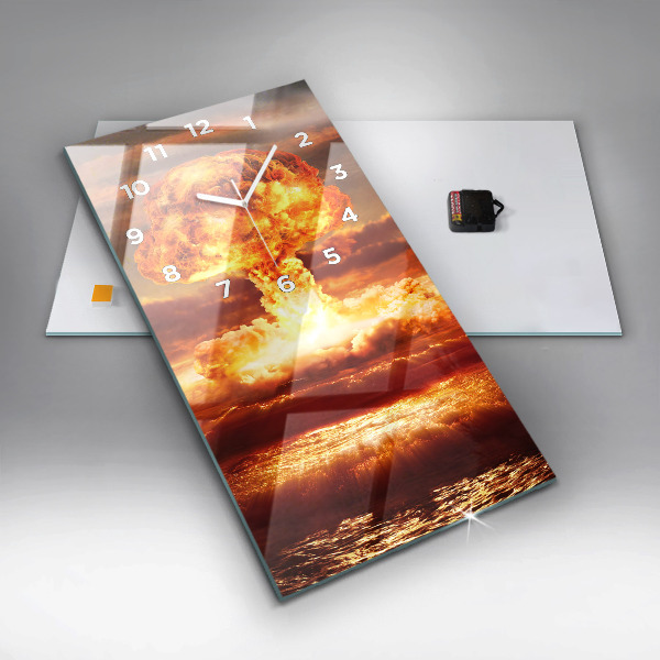 Reloj vertical Explosión de una bomba atómica - espejomat.es