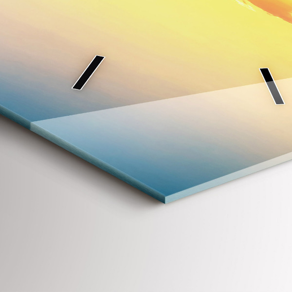 Reloj vertical Puesta de sol sobre las colinas - espejomat.es