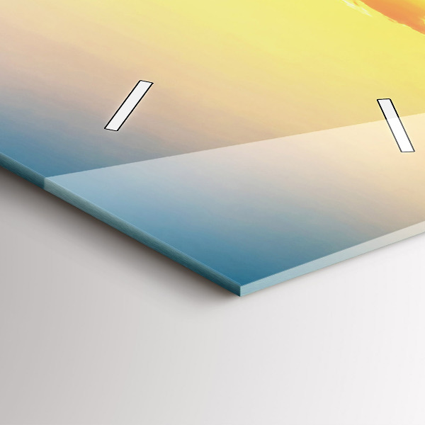 Reloj vertical Puesta de sol sobre las colinas - espejomat.es