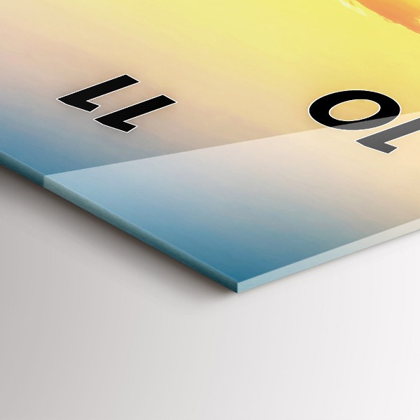 Reloj vertical Puesta de sol sobre las colinas - espejomat.es