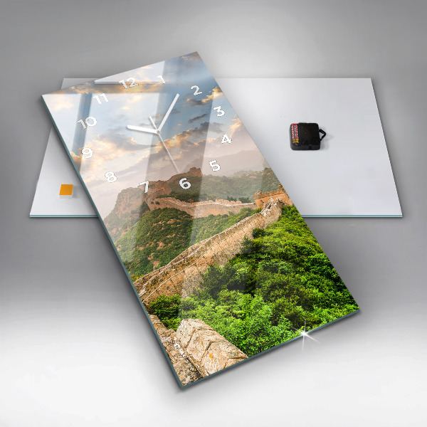 Reloj de cristal vertical Gran Muralla China - espejomat.es