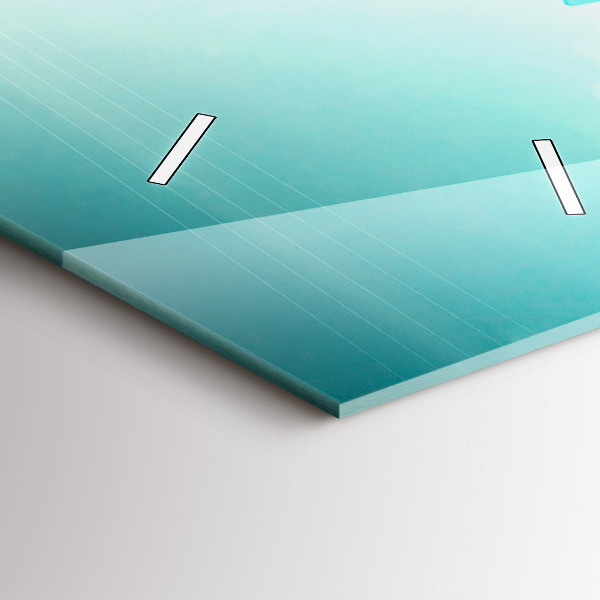 Reloj de cristal vertical Coche con tabla de surf - espejomat.es