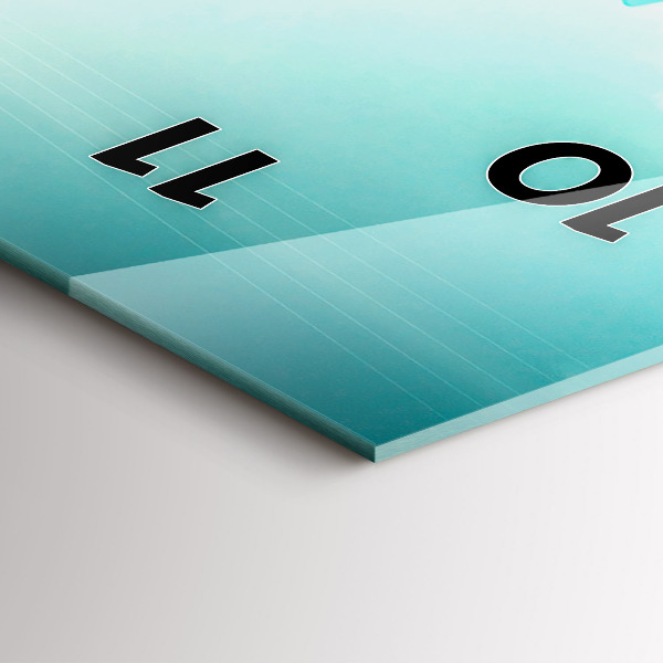 Reloj de cristal vertical Coche con tabla de surf - espejomat.es