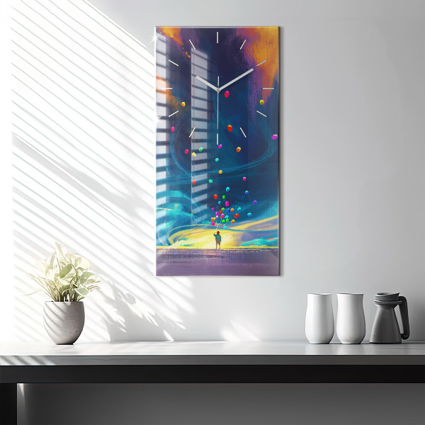 Reloj vertical Niño y globos - espejomat.es