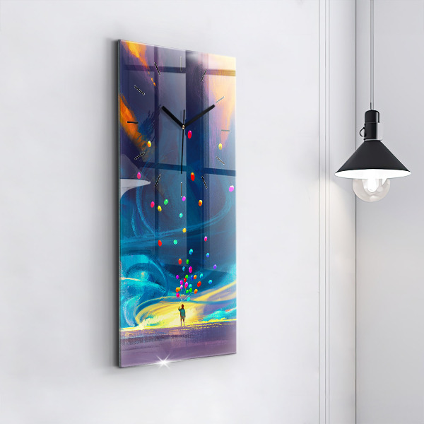 Reloj vertical Niño y globos - espejomat.es