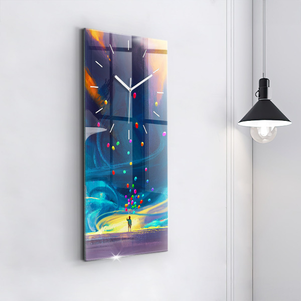 Reloj vertical Niño y globos - espejomat.es