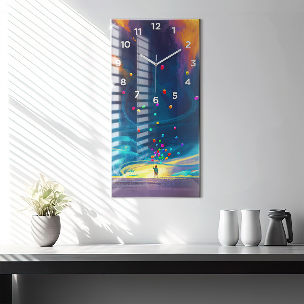 Reloj vertical Niño y globos - espejomat.es