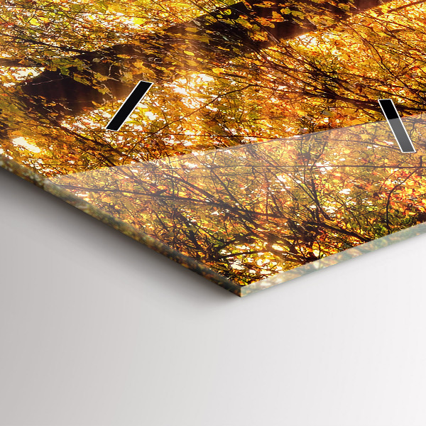 Reloj vertical Paisaje de bosque otoñal - espejomat.es