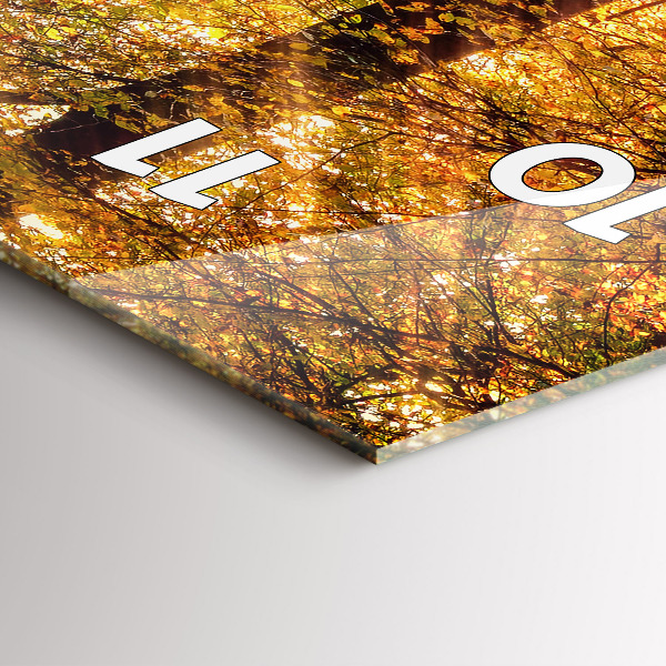 Reloj vertical Paisaje de bosque otoñal - espejomat.es