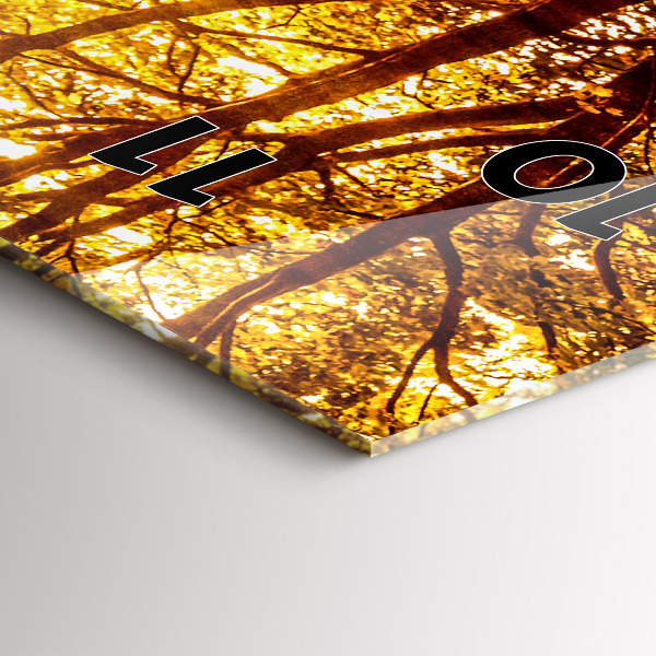 Reloj de vidrio vertical Paisaje forestal al sol - espejomat.es