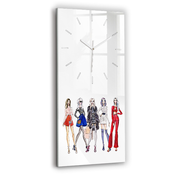 Reloj de vidrio vertical Chicas a la moda - espejomat.es