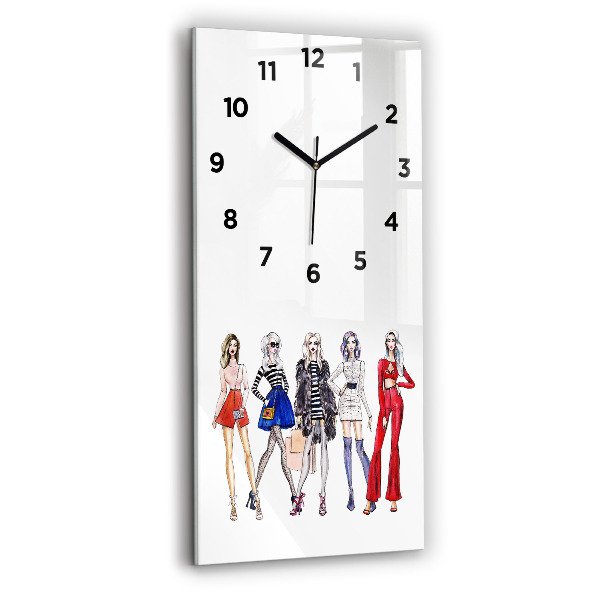 Reloj de vidrio vertical Chicas a la moda - espejomat.es