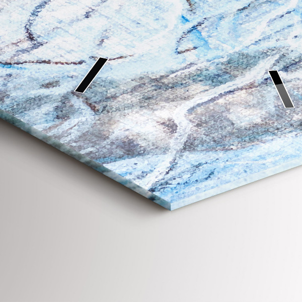 Reloj de vidrio vertical Lobos en el bosque - espejomat.es