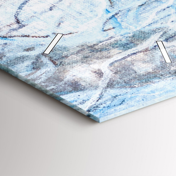 Reloj de vidrio vertical Lobos en el bosque - espejomat.es