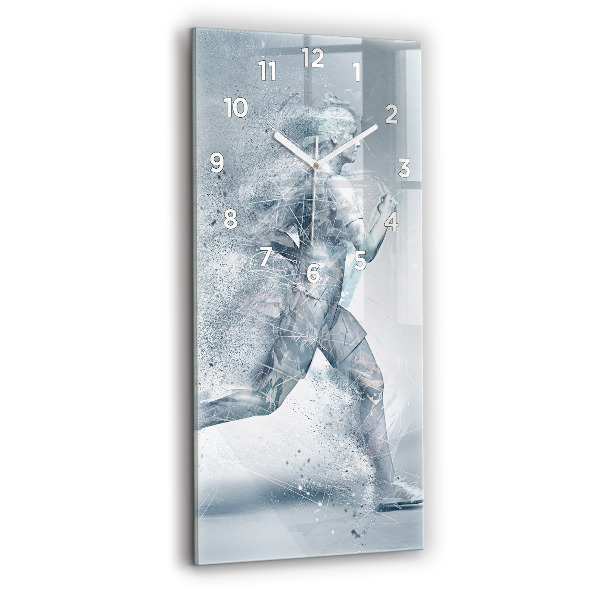 Reloj de cristal vertical Hombre corriendo - espejomat.es