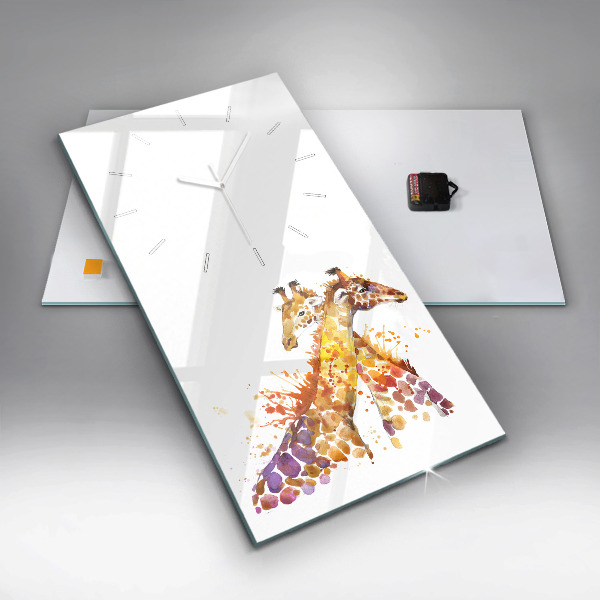 Reloj vertical Jirafa acuarela - espejomat.es