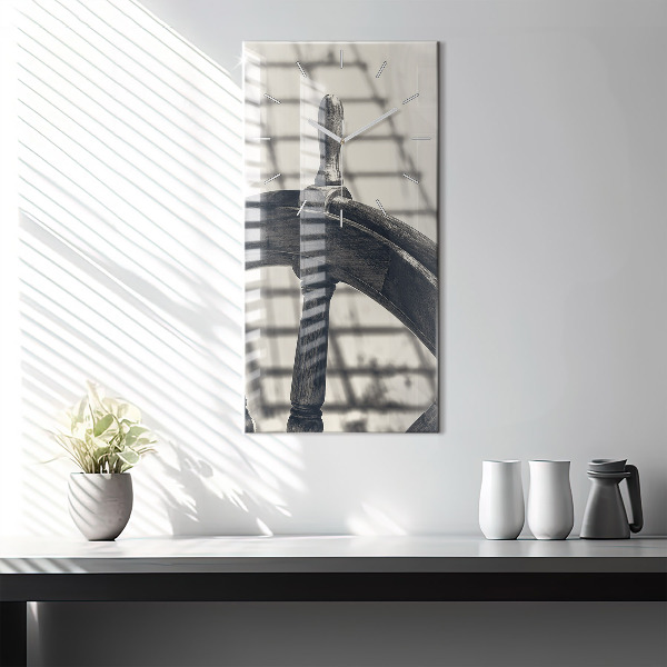 Reloj de vidrio vertical Barco antiguo - espejomat.es