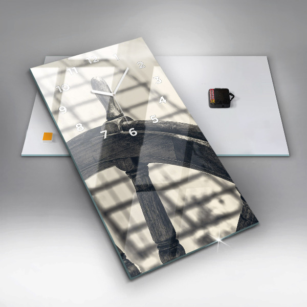 Reloj de vidrio vertical Barco antiguo - espejomat.es