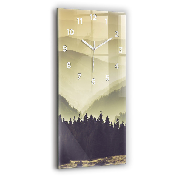Reloj de cristal vertical Laderas neblinosas - espejomat.es