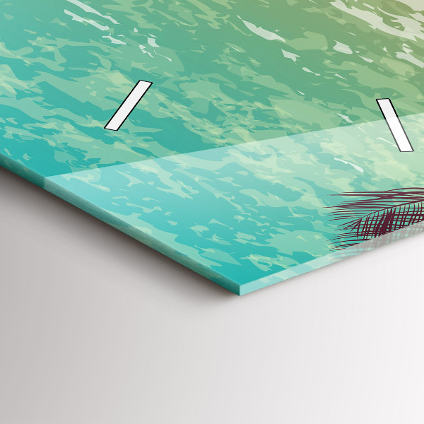 Reloj vertical Palmeras tropicales - espejomat.es